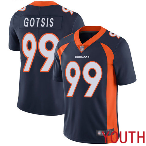 Youth Denver Broncos #99 Adam Gotsis Navy Blue Alternate Vapor Untouchable Limited Player Football NFL Jersey->youth nfl jersey->Youth Jersey